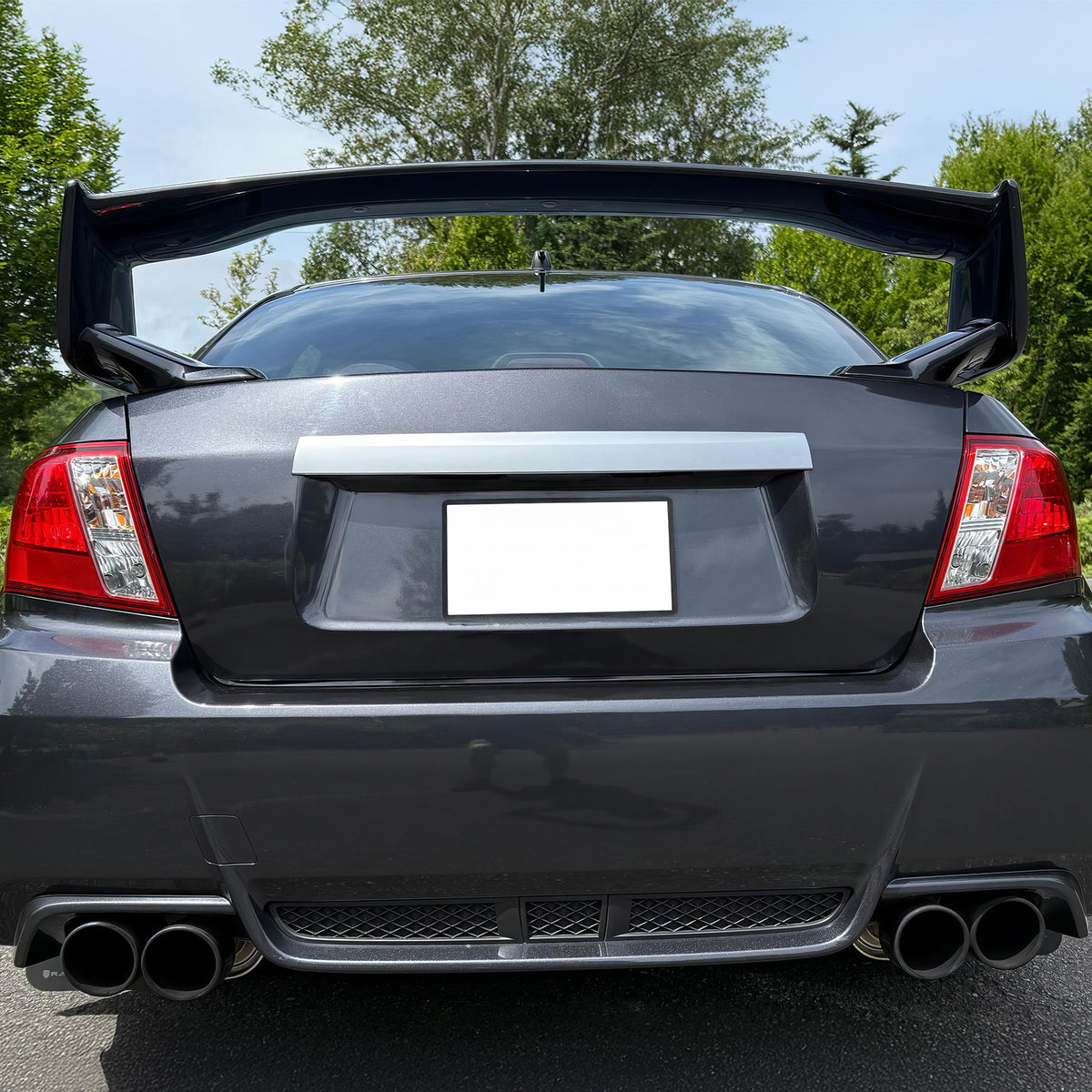 Trunk Spoiler for Subaru Impreza STI 2008-2014 Style Primer Black 5PCS ABS