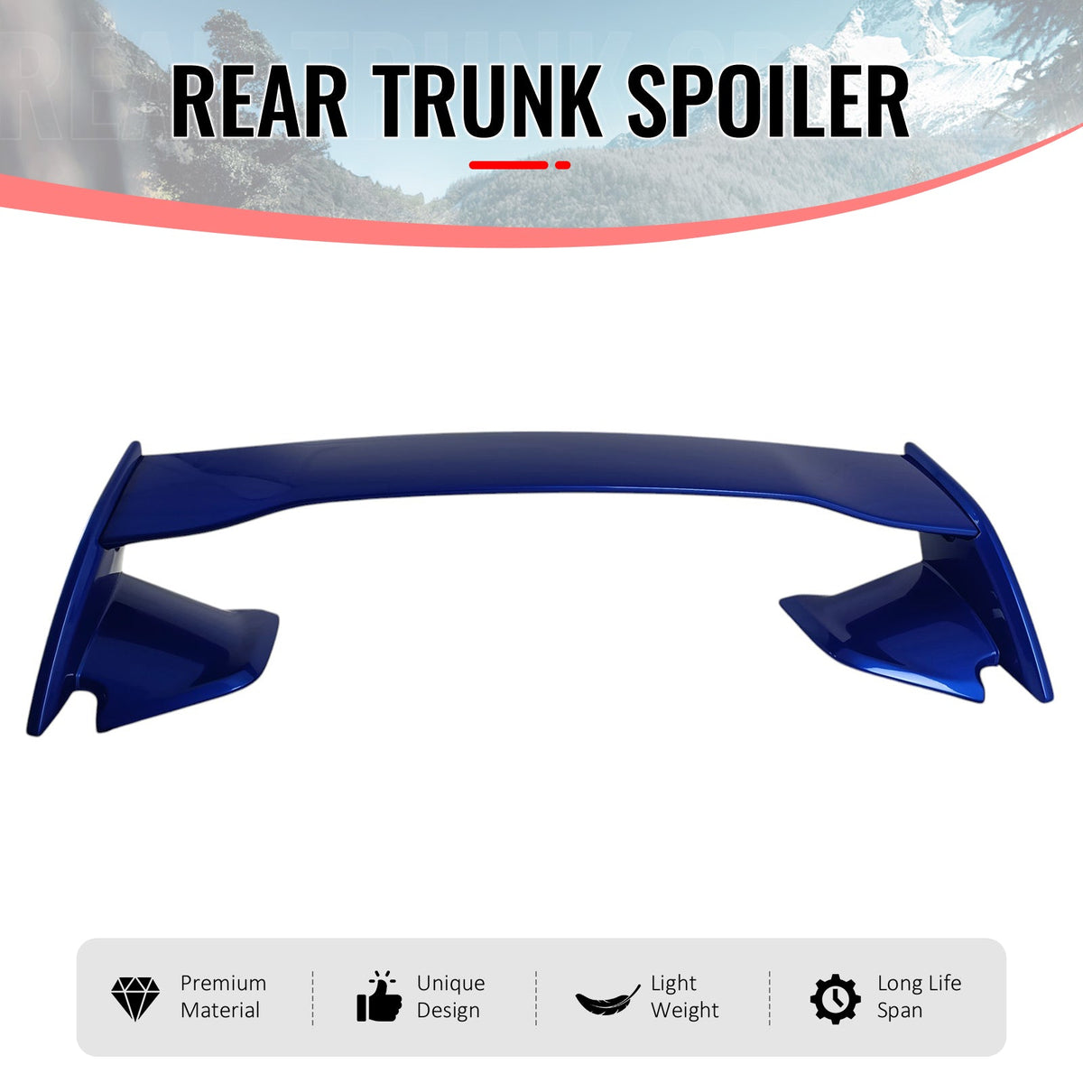 2022-2026 Subaru WRX VB STI Style Painted #DCK Red 5PCS Trunk Spoiler