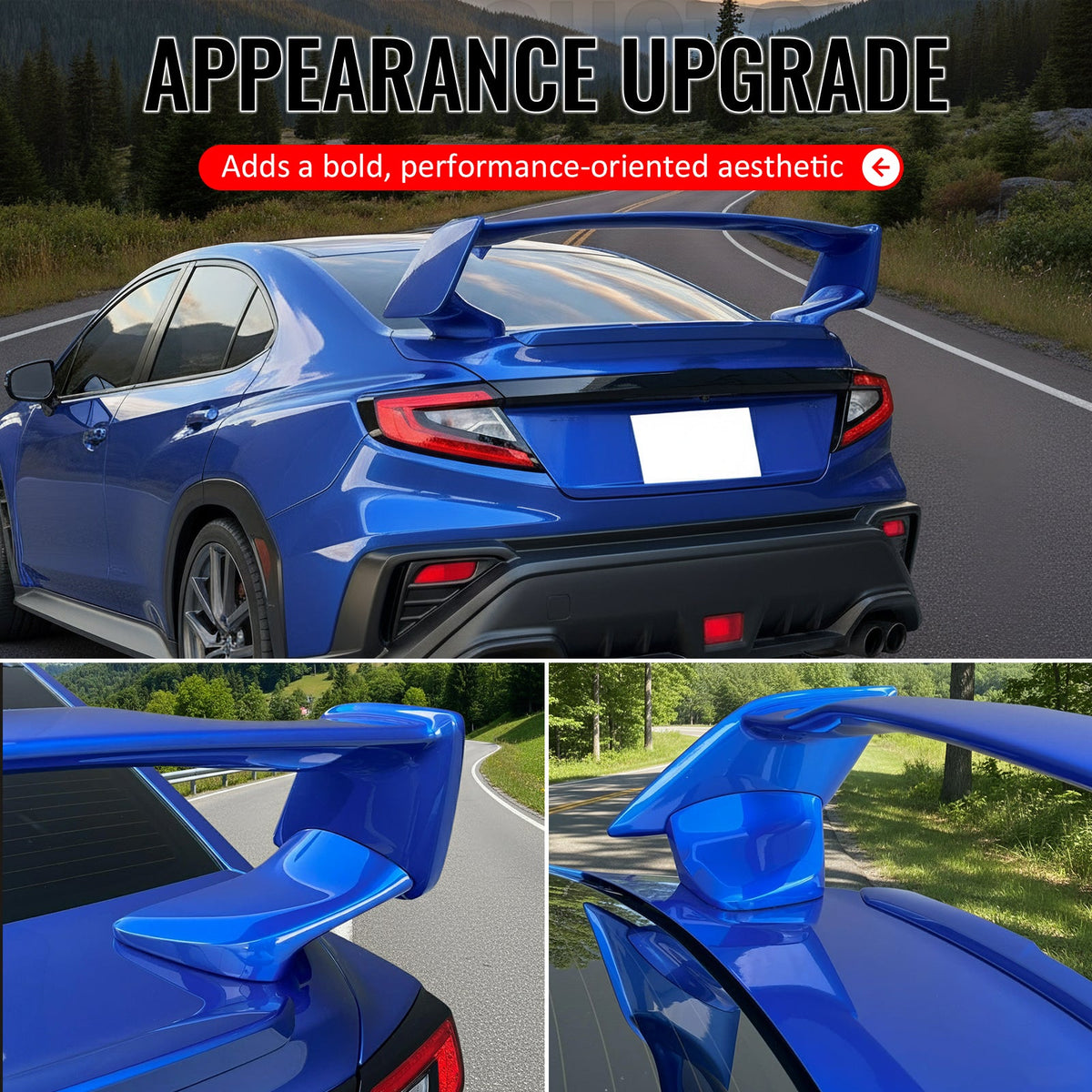 2022-2026 Subaru WRX VB STI Style Painted #DCK Red 5PCS Trunk Spoiler