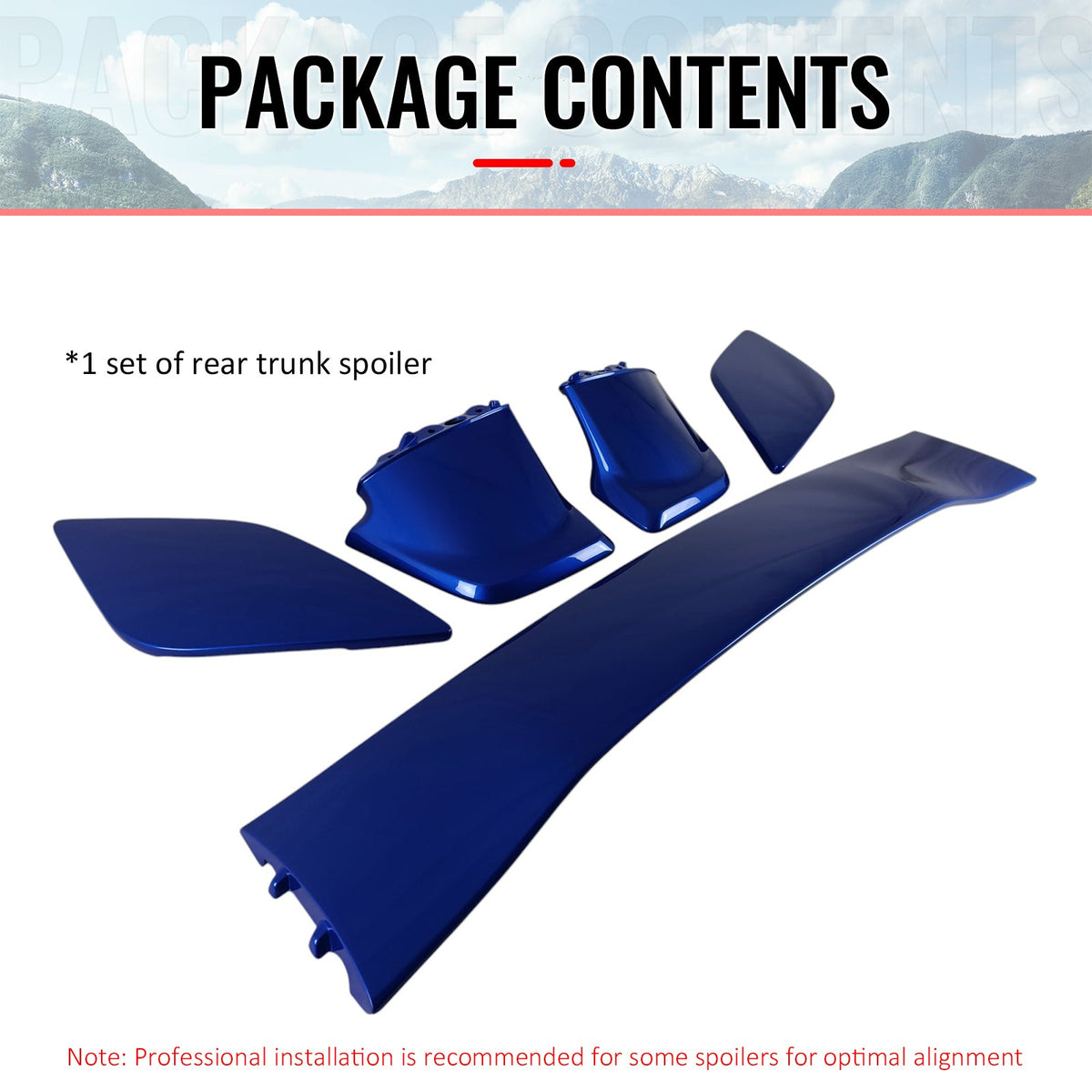 2022-2026 Subaru WRX VB STI Style Painted #DCK Red 5PCS Trunk Spoiler