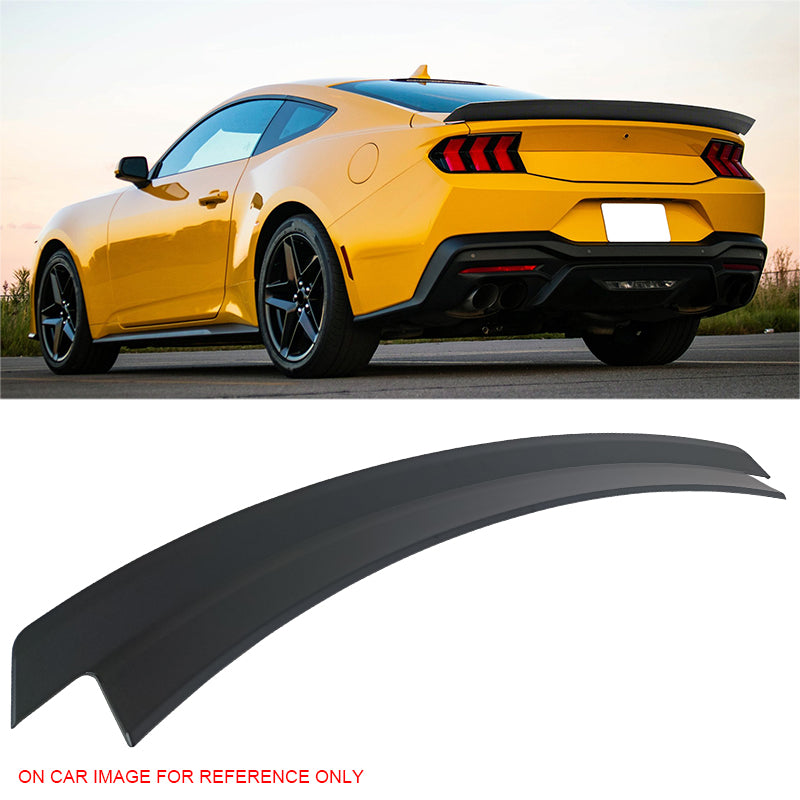 Trunk Spoiler for Ford Mustang S650 7th 2024-2026 R Style Matte Black ABS