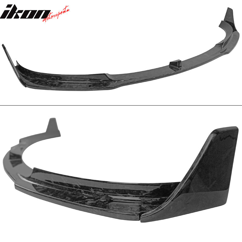 2017-2023 Tesla Model 3 V Front Bumper Lip 3PC - Forged Carbon Fiber