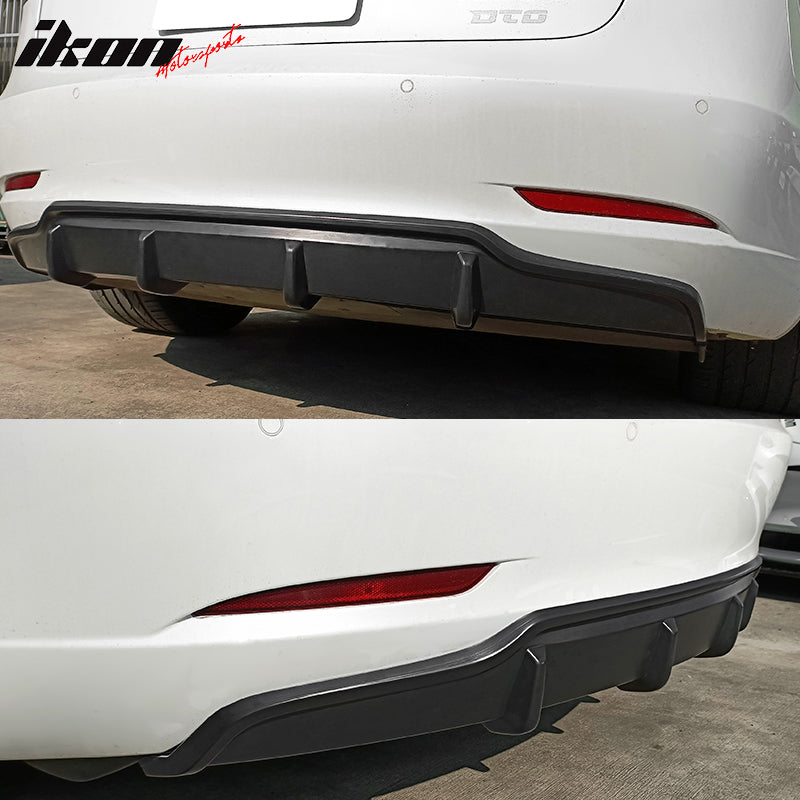 2017-2023 Tesla Model 3 V Style Unpainted Rear Bumper Diffuser ABS