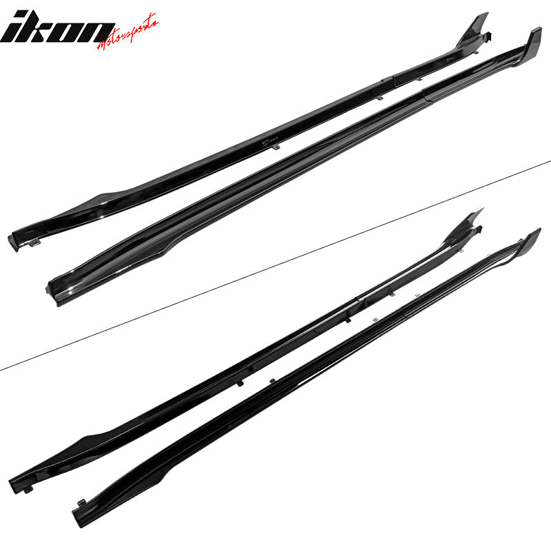 2017-2023 Tesla Model 3 Side Skirts Extension V Style Gloss Black 6PC