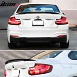 2014-2021Â BMW F22 High Kick P Style Trunk Spoiler Wing Unpainted ABS