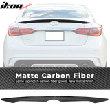 2014-2024 Infiniti Q50 Sedan Matte Carbon Fiber Trunk Spoiler Wing