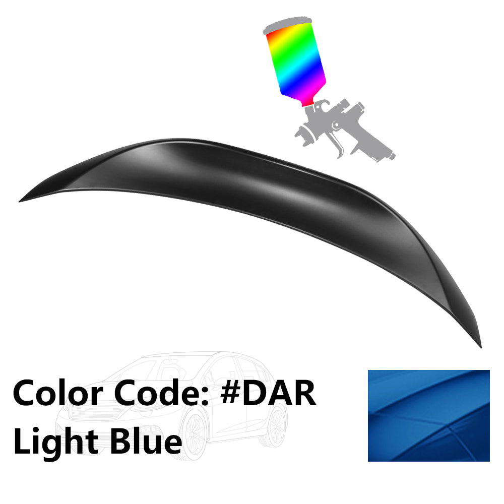 2013-2016 Scion FR-S & 2013-2020 Subaru BRZ & 2017-2020 Toyota 86 Duckbill Rear Trunk Deck Lid Spoiler Wing Lip L Style ABS Painted #DAR Light Blue