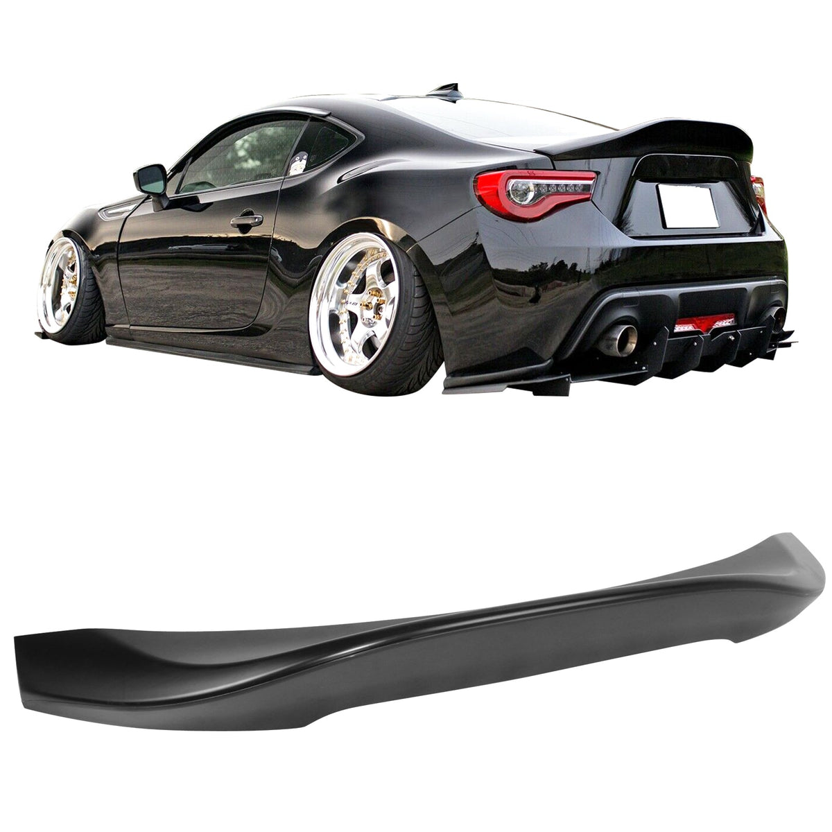 2013-2016 Scion FR-S & 2013-2020 Subaru BRZ & 2017-2020 Toyota 86 Duckbill Rear Trunk Deck Lid Spoiler Wing Lip L Style ABS Painted #PBA Thunder