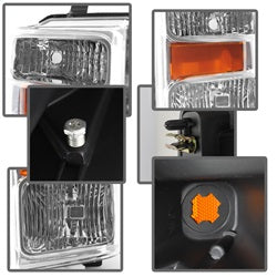 POE Ford F-250 Super Duty/F-350 Super Duty/F-450 Super Duty 08-10 Chrome XTune Headlights
