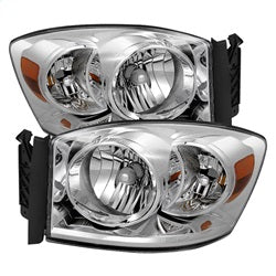 OE Dodge Ram 1500/Ram 2500/Ram 3500 06-08 Amber/Chrome XTune Crystal Headlights