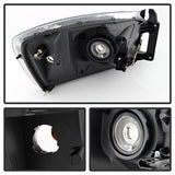 OE Dodge Ram 1500/Ram 2500/Ram 3500 06-08 Amber/Chrome XTune Crystal Headlights
