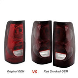 Akkon Chevrolet Silverado 1500/Silverado 1500 Classic/Silverado 1500 HD/Silverado 1500 HD Classic/Silverado 2500/Silverado 2500 HD/Silverado 2500 HD Classic/Silverado 3500/Silverado 3500 Classic 03-06 Red Smoked XTune Tail Lights