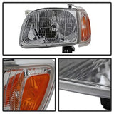 OE Toyota Tacoma 01-04 6 pcs. XTune Crystal Headlights w/Amber Corner And Side Marker Lights Chrome