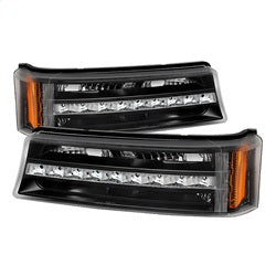 Akkon Chevrolet Avalanche 1500/Avalanche 2500/Silverado 1500/Silverado 1500 HD/Silverado 2500/Silverado 2500 HD/Silverado 3500 02-06 Will Not Work w/Body Cladding Models XTune LED Bumper Lights Black