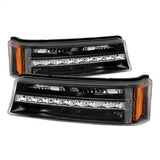 Akkon Chevrolet Avalanche 1500/Avalanche 2500/Silverado 1500/Silverado 1500 HD/Silverado 2500/Silverado 2500 HD/Silverado 3500 02-06 Will Not Work w/Body Cladding Models XTune LED Bumper Lights Black