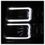 xTune Chevrolet Silverado 1500/Silverado 2500 HD/Silverado 3500 HD 07-13 Light Tube Style XTune Projector Headlights Black