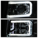 xTune Chevrolet Silverado 1500/Silverado 2500 HD/Silverado 3500 HD 07-13 Light Tube Style XTune Halo Projector Headlights Chrome