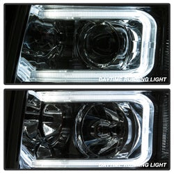 xTune Chevrolet Silverado 1500/Silverado 2500 HD/Silverado 3500 HD 07-13 Light Tube Style XTune Halo Projector Headlights Chrome