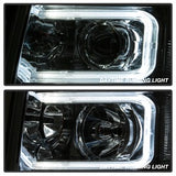 xTune Chevrolet Silverado 1500/Silverado 2500 HD/Silverado 3500 HD 07-13 Light Tube Style XTune Halo Projector Headlights Chrome