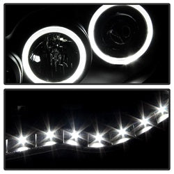 xTune Toyota Tacoma 05-11 Black XTune Halo Projector Headlights