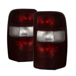Akkon Chevrolet Suburban 1500/Suburban 2500/Tahoe/Yukon 00-06 OEM Style XTune Tail Lights w/Black Rim Red Smoked