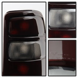 Akkon Chevrolet Suburban 1500/Suburban 2500/Tahoe/Yukon 00-06 OEM Style XTune Tail Lights w/Black Rim Red Smoked