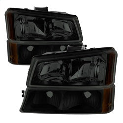 xTune Chevrolet Silverado 1500/Silverado 1500 Classic/Silverado 1500 HD/Silverado 1500 HD Classic/Silverado 2500/Silverado 2500 HD/Silverado 3500 03-06 Black Smoke XTune Crystal Headlights/Bumper Lights