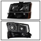 xTune Chevrolet Silverado 1500/Silverado 1500 Classic/Silverado 1500 HD/Silverado 1500 HD Classic/Silverado 2500/Silverado 2500 HD/Silverado 3500 03-06 Black Smoke XTune Crystal Headlights/Bumper Lights