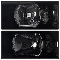 xTune Chevrolet Silverado 1500/Silverado 2500 HD/Silverado 3500 HD 07-13 Black Smoke XTune Crystal Headlights