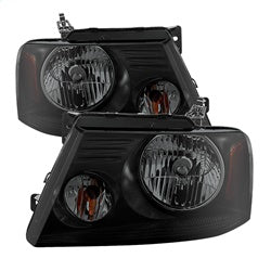 POE Ford F-150 04-08 Amber/Black Smoked XTune Crystal Headlights