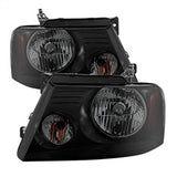 POE Ford F-150 04-08 Amber/Black Smoked XTune Crystal Headlights