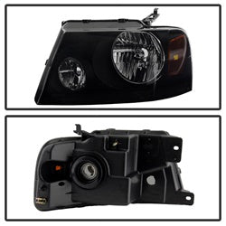 POE Ford F-150 04-08 Amber/Black Smoked XTune Crystal Headlights