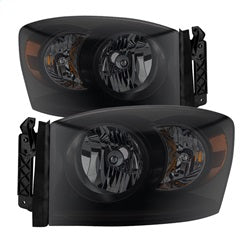 xTune Dodge Ram 1500/Ram 2500/Ram 3500 06-08 Amber/Black Smoke XTune Crystal Headlights