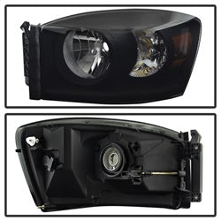xTune Dodge Ram 1500/Ram 2500/Ram 3500 06-08 Amber/Black Smoke XTune Crystal Headlights