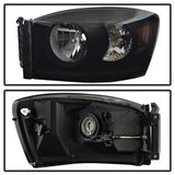 xTune Dodge Ram 1500/Ram 2500/Ram 3500 06-08 Amber/Black Smoke XTune Crystal Headlights