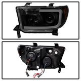 xTune Toyota Sequoia/Tundra 08-13 Black Smoke XTune LED Light Bar Projector Headlights