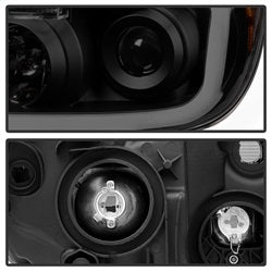 xTune Toyota Sequoia/Tundra 08-13 Black Smoke XTune LED Light Bar Projector Headlights