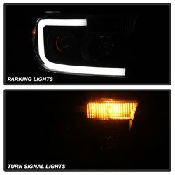 xTune Toyota Sequoia/Tundra 08-13 Black Smoke XTune LED Light Bar Projector Headlights