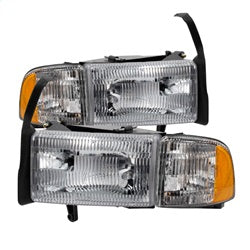 Akkon Dodge Ram 1500/Ram 2500/Ram 3500 94-01 w/Corner Lights XTune Headlights Chrome