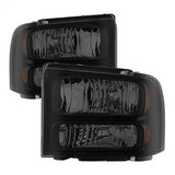 xTune Ford Excursion/F-250 Super Duty/F-350 Super Duty/F-450 Super Duty/F-550 Super Duty 00-04 Incl. Bulbs/Wiring Harness/Instruction XTune Headlights Black Smoke