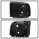 xTune Ford Excursion/F-250 Super Duty/F-350 Super Duty/F-450 Super Duty/F-550 Super Duty 00-04 Incl. Bulbs/Wiring Harness/Instruction XTune Headlights Black Smoke