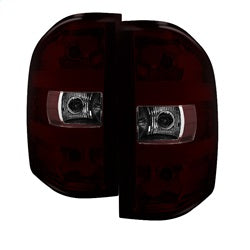 Akkon Chevrolet Silverado 1500/Silverado 2500 HD/Silverado 3500 HD/Sierra 3500 HD 07-13 OEM XTune LED Tail Lights Dark Red