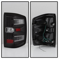 Akkon Chevrolet Silverado 1500/Silverado 2500 HD/Silverado 3500 HD/Sierra 3500 HD 14-18 Black XTune LED Tail Lights