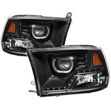 Akkon Dodge Ram 1500/Ram 2500/Ram 3500/1500/2500/3500 09-10 LED XTune Halo Projector Headlights Black