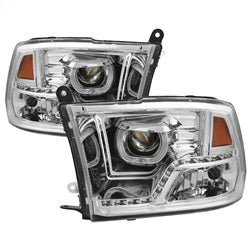 Akkon Dodge Ram 1500/Ram 2500/Ram 3500/1500/2500/3500 09-10 LED XTune Halo Projector Headlights Chrome