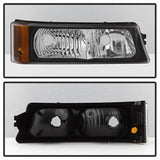 xTune Chevrolet Avalanche 1500/Avalanche 2500/Silverado 1500/Silverado 1500 Classic/Silverado 1500 HD/Silverado 1500 HD Classic 02-06 4 pc. XTune Projector Headlights/Bumper Lights LED Will Not Fit w/Body Cladding
