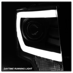xTune Ford F-150 09-14 Halogen Model Only XTune DRL Light Bar Projector Headlights Not Compatible w/Factory Xenon/HID Model Black