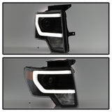 xTune Ford F-150 09-14 Halogen Model Only XTune DRL Light Bar Projector Headlights Not Compatible w/Factory Xenon/HID Model Black