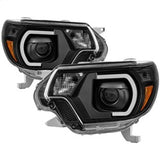 Akkon Toyota Tacoma 12-15 Black XTune DRL Light Bar Projector Headlights