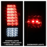Akkon Chevy Silverado 1500 2500HD 03-06 /3500 04-06 (Not Fit Stepside) / and 2007 Silverado Classic C Shape LED Tail Lights - Red Clear